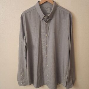 Perry Ellis Motion Slim Fit Geometric Button Down Shirt Mens XXL